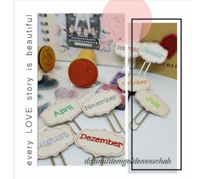 ITH - Felties Planer Clips Monate